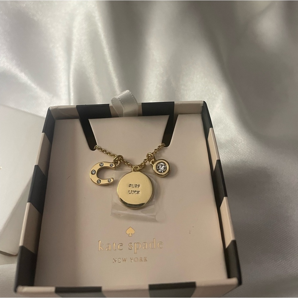 Kate Spade luck charm necklace NWT